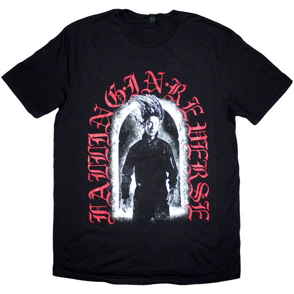Black t-shirt with a UFO graphic, likely featuring the band Falling In Reverse logo.