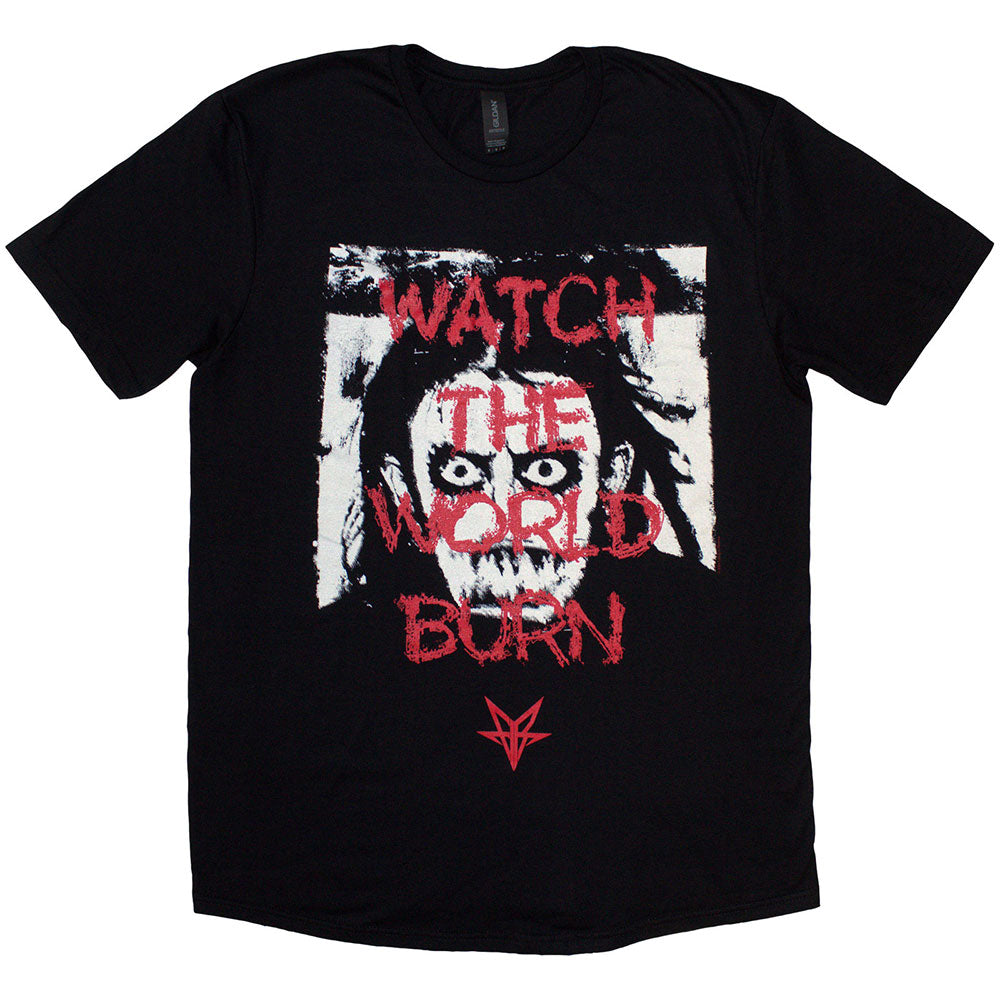 Black t-shirt with “Falling In Reverse” and “World Burn” graphic, size XX-Large.