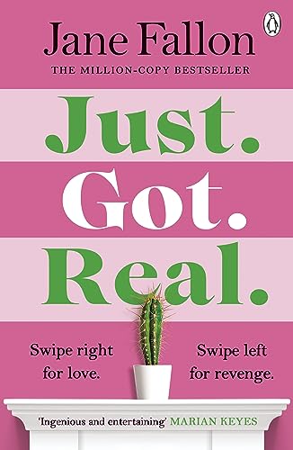 Book cover: “Just Got Real” by Jane Fallon, featuring a cactus plant.