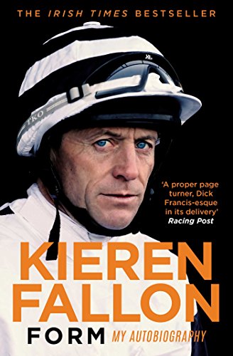 Book cover featuring jockey Kieren Fallon wearing a racing helmet.