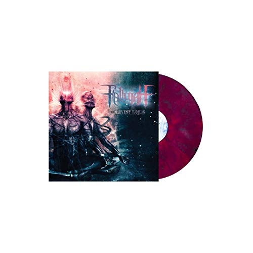 Vinyl record of Fallujah’s “The Harvest Wombs” with dark, surreal album art.