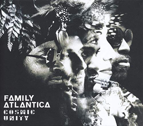 Black and white CD cover featuring three faces with foliage details.