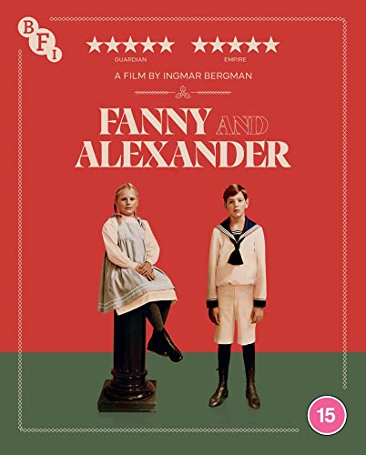 Fanny and Alexander" Blu-ray cover with two children in vintage clothing.
