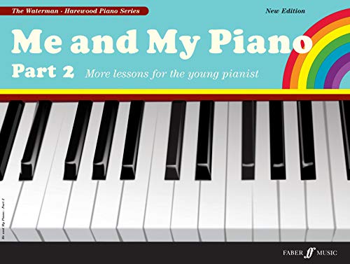 Book cover titled Me and My Piano Part 2 with a rainbow and piano keys.