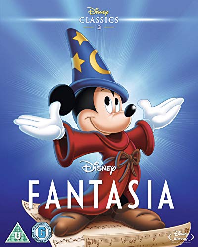 Fantasia Blu-ray cover featuring Mickey Mouse as the Sorcerer’s Apprentice.