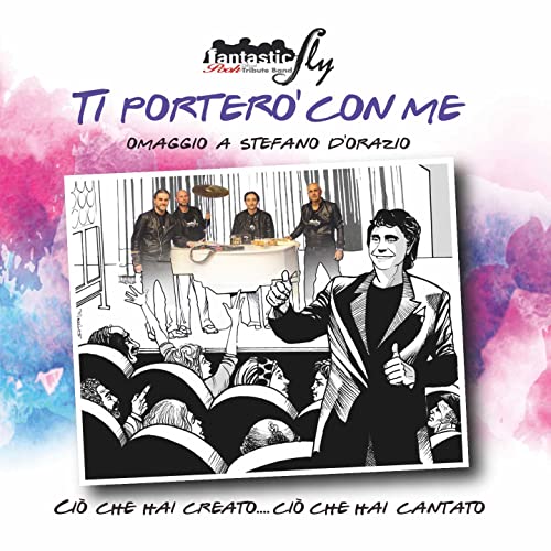 CD cover: black and white illustration of a band and audience.
