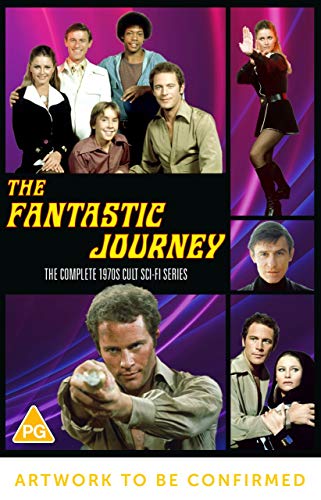 DVD cover for "The Fantastic Journey" featuring a collage of actors against a purple background.
