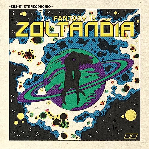 Record cover: “Fantasy 15 - Zoltandia” with a silhouetted figure and planet.
