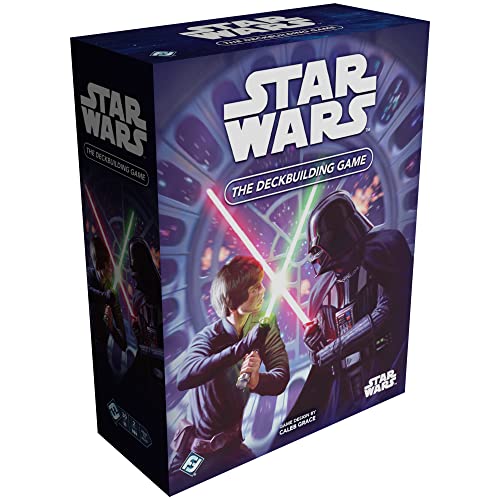 Box for Star Wars: The Deckbuilding Game featuring Luke Skywalker and Darth Vader.