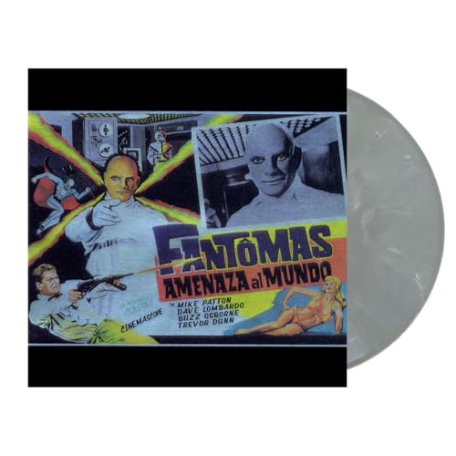 Fantomas album cover with silver vinyl record shown beside it.