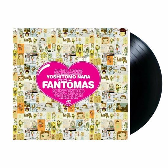 Fantomas vinyl record with colorful illustrated cover and heart-shaped text.