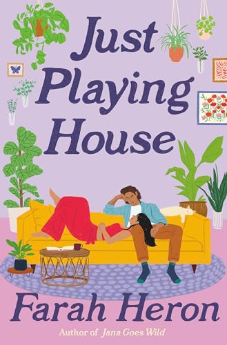 Book cover: couple relaxing on a yellow couch amidst houseplants.