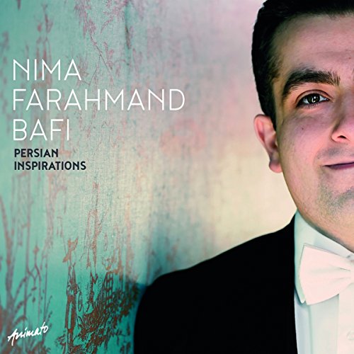 A man in a tuxedo stands against a patterned teal wall on this CD cover.