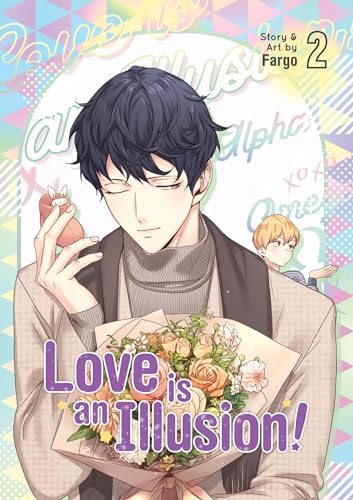 Manga cover featuring a young man holding flowers, with another in the background.