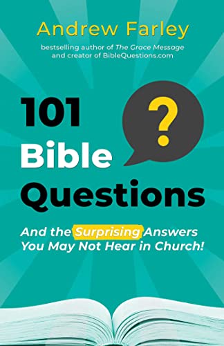 Book cover with title "101 Bible Questions" and an open Bible.