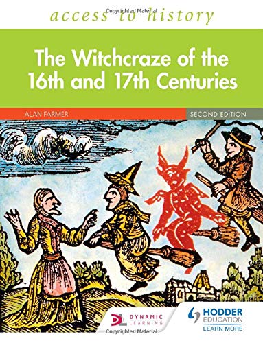 Book cover depicting a 17th-century witch scene with figures on brooms.