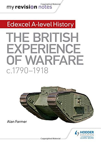 A textbook cover featuring a green tank and the title "The British Experience of Warfare".