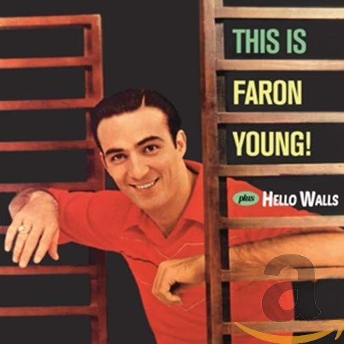 Faron Young album cover featuring a smiling man in a red shirt.