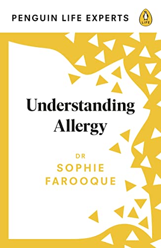 Yellow book cover with black text: "Understanding Allergy" by Dr. Sophie Farooque.