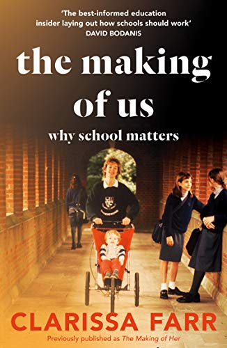 Book cover: students with a stroller in front of a school building.