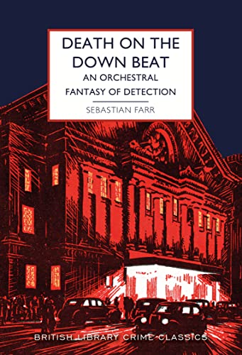Book cover: red building, cars, and white text reading “Death on the Down Beat.”