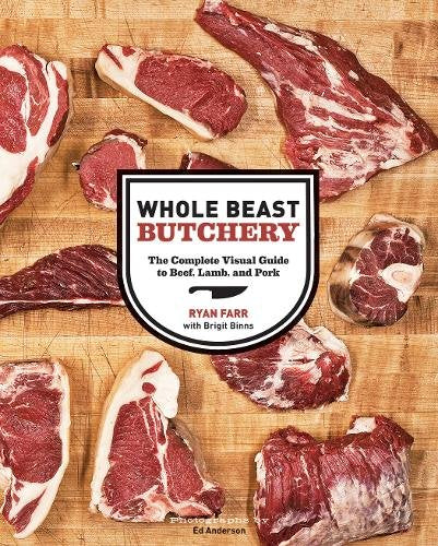 Book cover featuring raw cuts of beef, lamb, and pork.