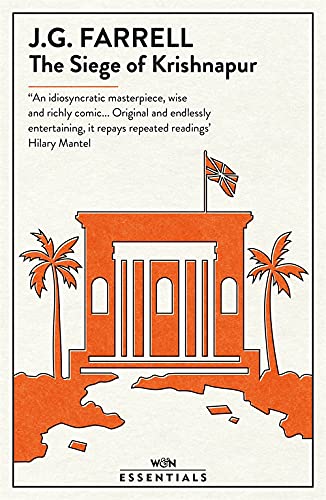 Book cover with orange illustration of a colonial building, palm trees, and a flag.