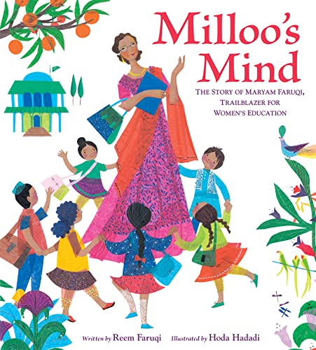 Book cover depicting a woman with children, vibrant colors, and floral details.