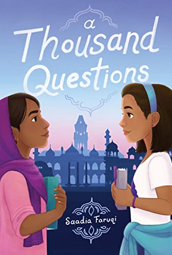 Book cover: two young women facing each other, with a castle backdrop.