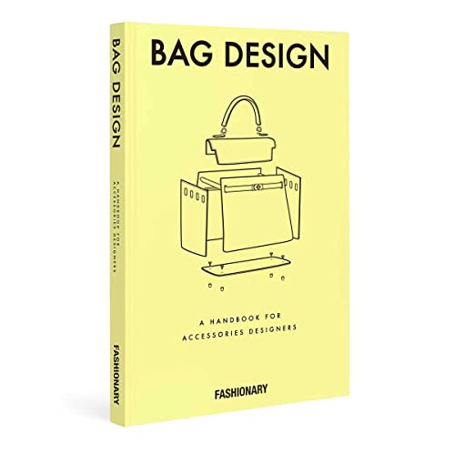 Yellow book titled Bag Design with a line drawing of a disassembled handbag.
