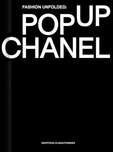 Black book cover with white text: "Fashion Unfolded: PopUp Chanel".