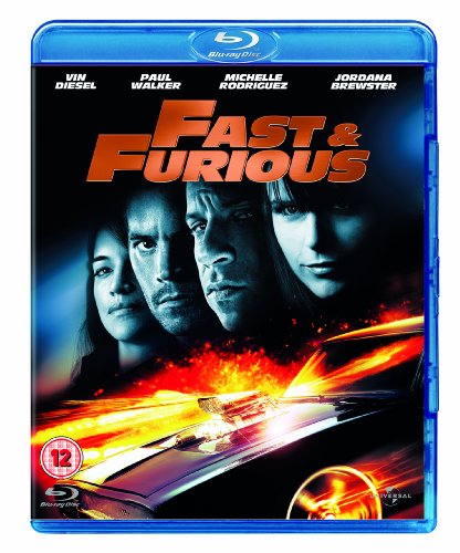 Fast & Furious" Blu-ray cover featuring Vin Diesel, Paul Walker, and Jordana Brewster.