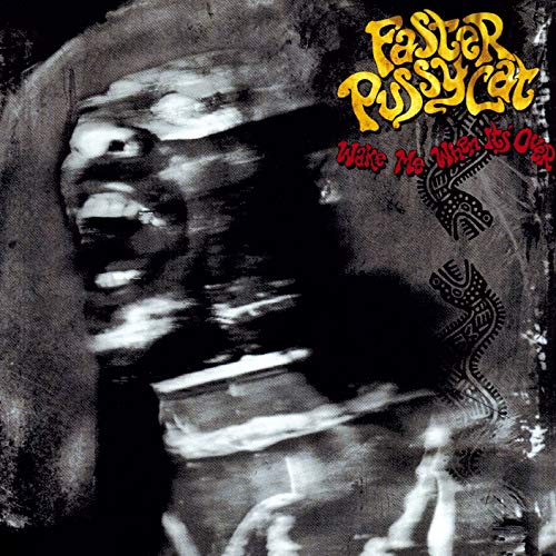 Album cover featuring a blurry black and white portrait with yellow and red text.