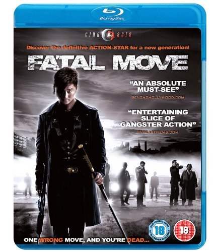 Fatal Move" Blu-ray cover featuring a man in a coat with a sword.