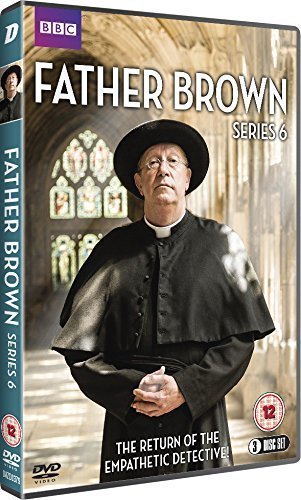 DVD cover for Father Brown Series 6 featuring a priest in a church setting.