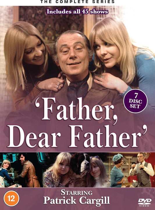 DVD cover for “Father, Dear Father” featuring Patrick Cargill and cast.