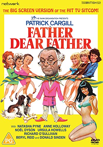 Father Dear Father" DVD cover featuring Patrick Cargill and ensemble cast illustration.