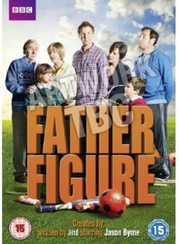 DVD cover for Father Figure featuring a cast of six people on a field.