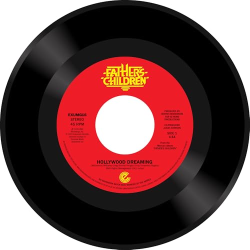 Black vinyl record with a red and yellow "Fathers' Children" label.