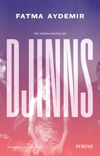 Book cover for Djinns by Fatma Aydemir with a purple and pink gradient background.
