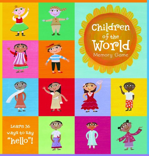 Colorful game box featuring illustrated children in diverse cultural clothing.
