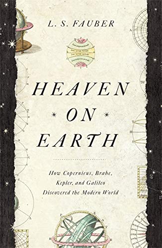 Book cover with astronomical illustrations and the title “Heaven on Earth.”