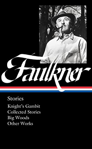 Book cover: William Faulkner portrait with title and story listings.