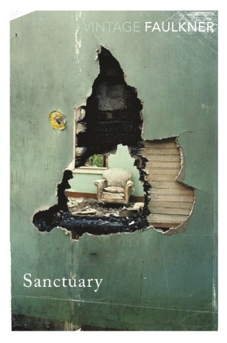 Book cover: green textured background with a torn hole revealing a room.