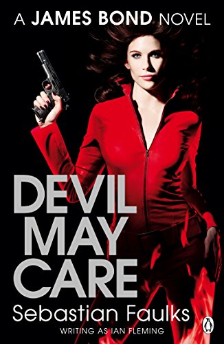 Book cover: woman in red holds a gun, title "Devil May Care".