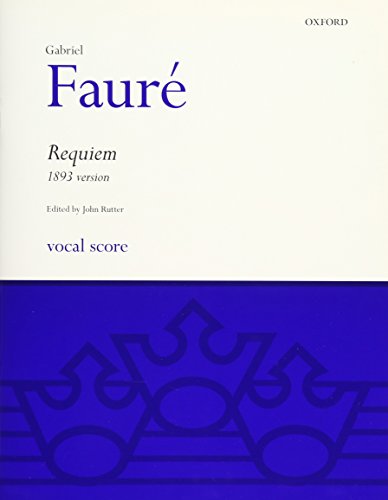 Sheet music cover for Gabriel Fauré's Requiem, 1893 version, published by Oxford.