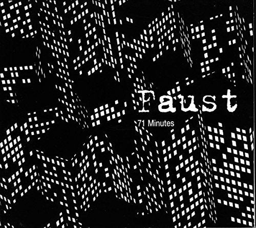CD cover with white grid patterns on black background, reading Faust 71 Minutes.