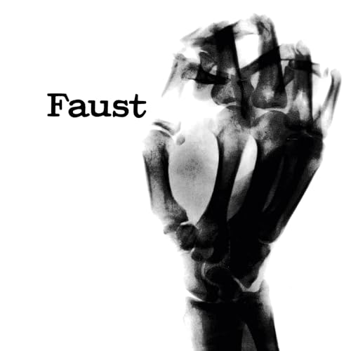Black and white X-ray image of a clenched fist with the text Faust.