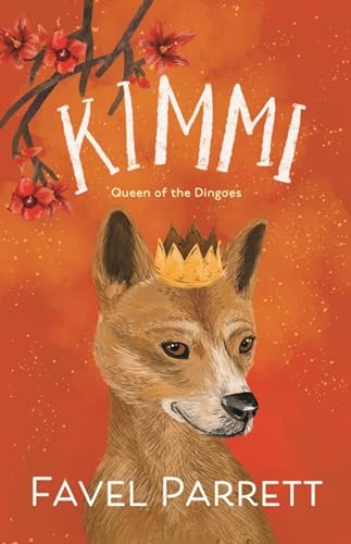 Book cover featuring a dingo wearing a golden crown, orange background.