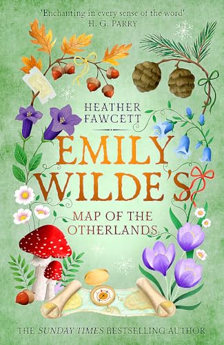 Book cover with illustrated flowers, mushrooms, and the title "Emily Wilde's".